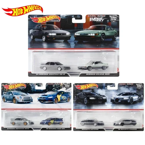 오리지널 핫 휠 프리미엄 자동차 문화, 다이캐스트 슈퍼 스트리트, 닛산 센트라, 실비아, 스바루 부가티, 차량 모델 선물, 1:64 