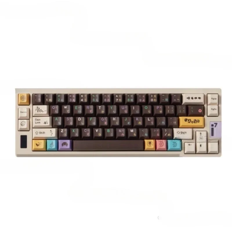 Glove X Domikey Choco Donuts Theme Keycap 152key Full Set Cherry Profile PBT Dye-sublimation Key Cap for Mechanical