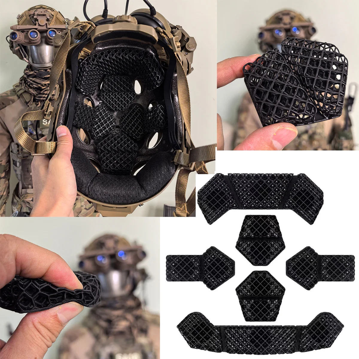 tactical-helmet-honeycomb-inner-lining-pad-soft-comfortable-waterproof-breathable