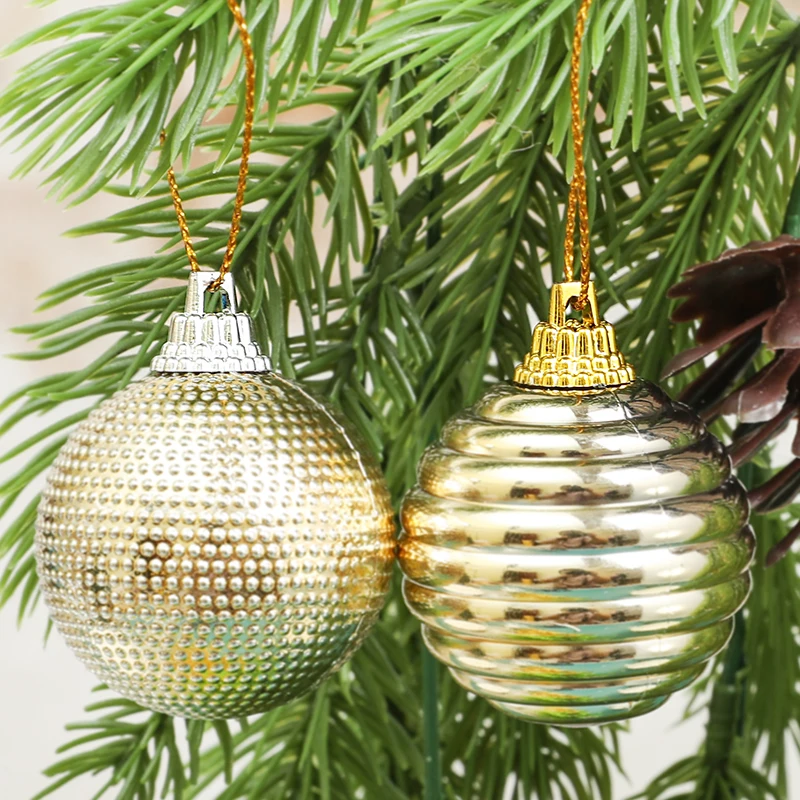 

100PCS Gold Silver Christmas Ball Cap Xmas Tree Ornament Removable Metal Hanger 2024 Navidad Home Decoration 2025 New Year Gifts