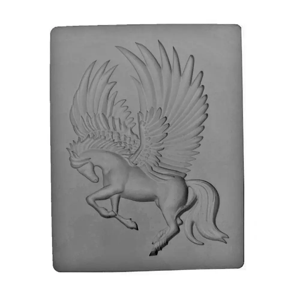Greek Winged Horse Silicone Fondant Cake Topper Mold Two - Winged Pegasus Mould Chocolate Candy Icing Sugarcraft Baking
