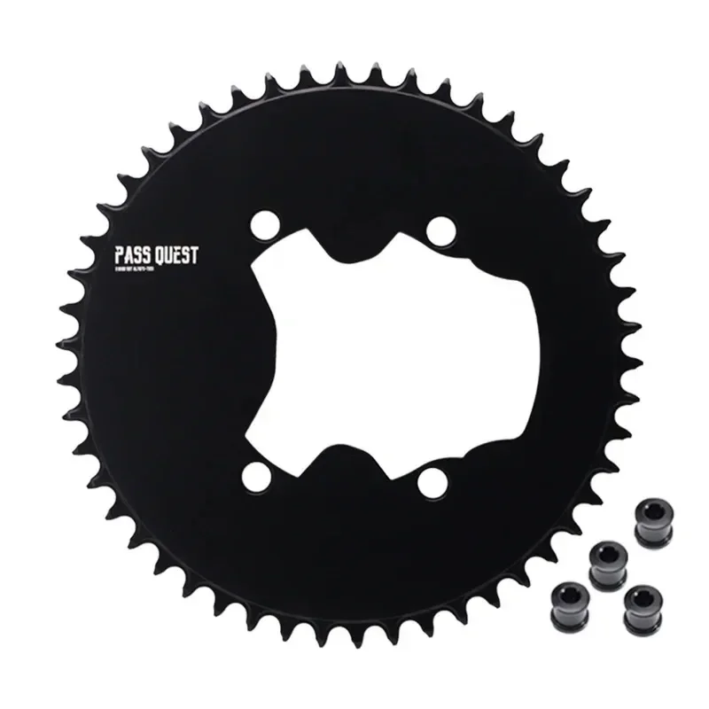 PASS QUEST 110BCD 4-Bolt Chainring AERO Chainwheel for SHIMANO UT R8100 Narrow Wide Chainring 9/10/11/12S