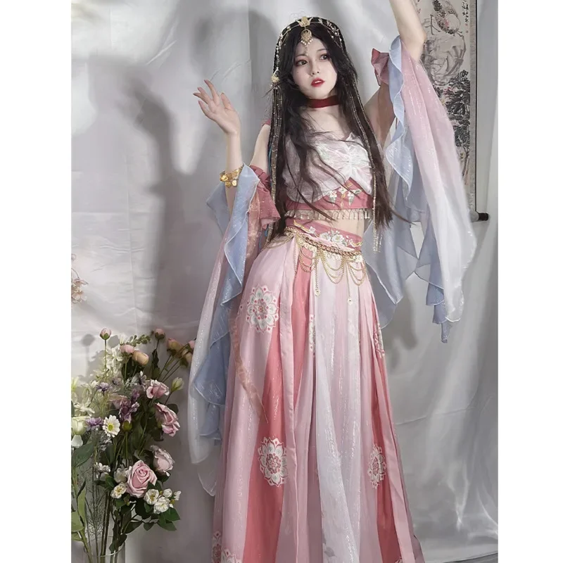 

New Hanfu Female Feitian Han Element Exotic Charm Western Region Princess Classical Dance Performance Clothing