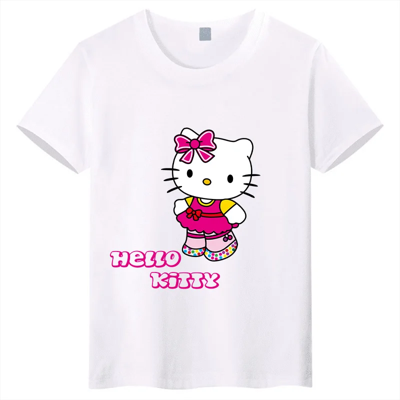 2026 New Sanrio Hello Kitty Cartoon Printed Children's T-shi