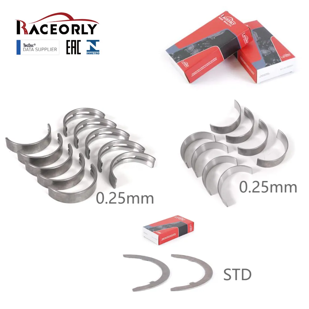RACEORLY Main Con Rod Bearing Thrust Set 0.25mm For VW AUDI 1.8T 2.0TFSI CDA CHH
