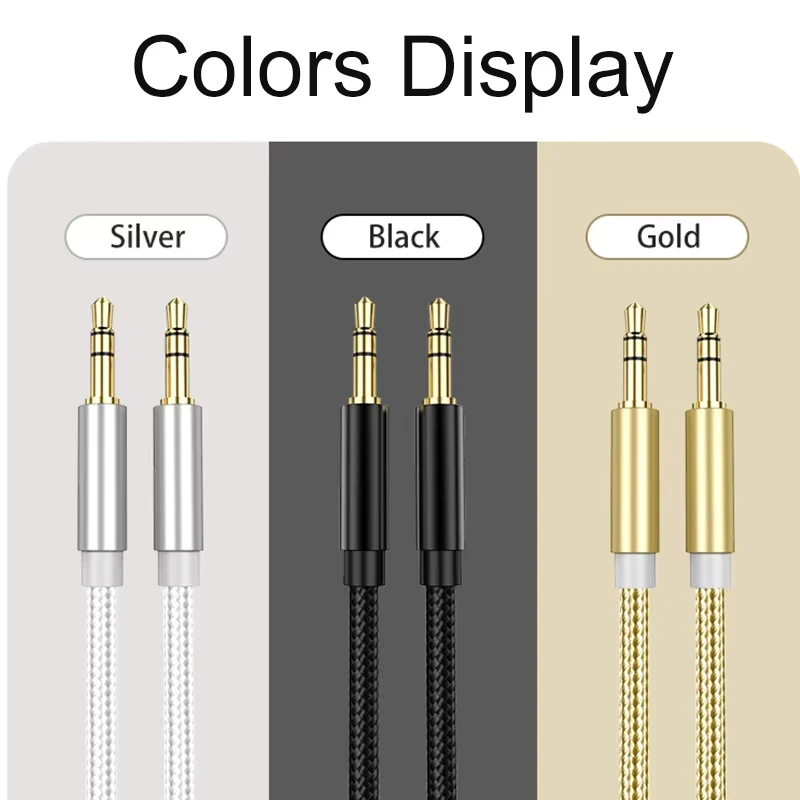 3.5mm to 3.5mm AUX Audio Cable 3.5mm Jack Speaker Cable for JBL Headphones Car Samsung Xiaomi Redmi 5 Plus Oneplus MP3 AUX Cord