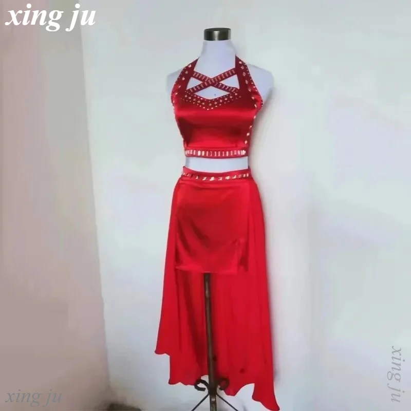 Kpop 한국 가수 여성 재즈 댄스 의상 여성 섹시한 홀터 탑 불규칙 스커트 나이트 클럽 DJ 소녀 무대 공연 의상