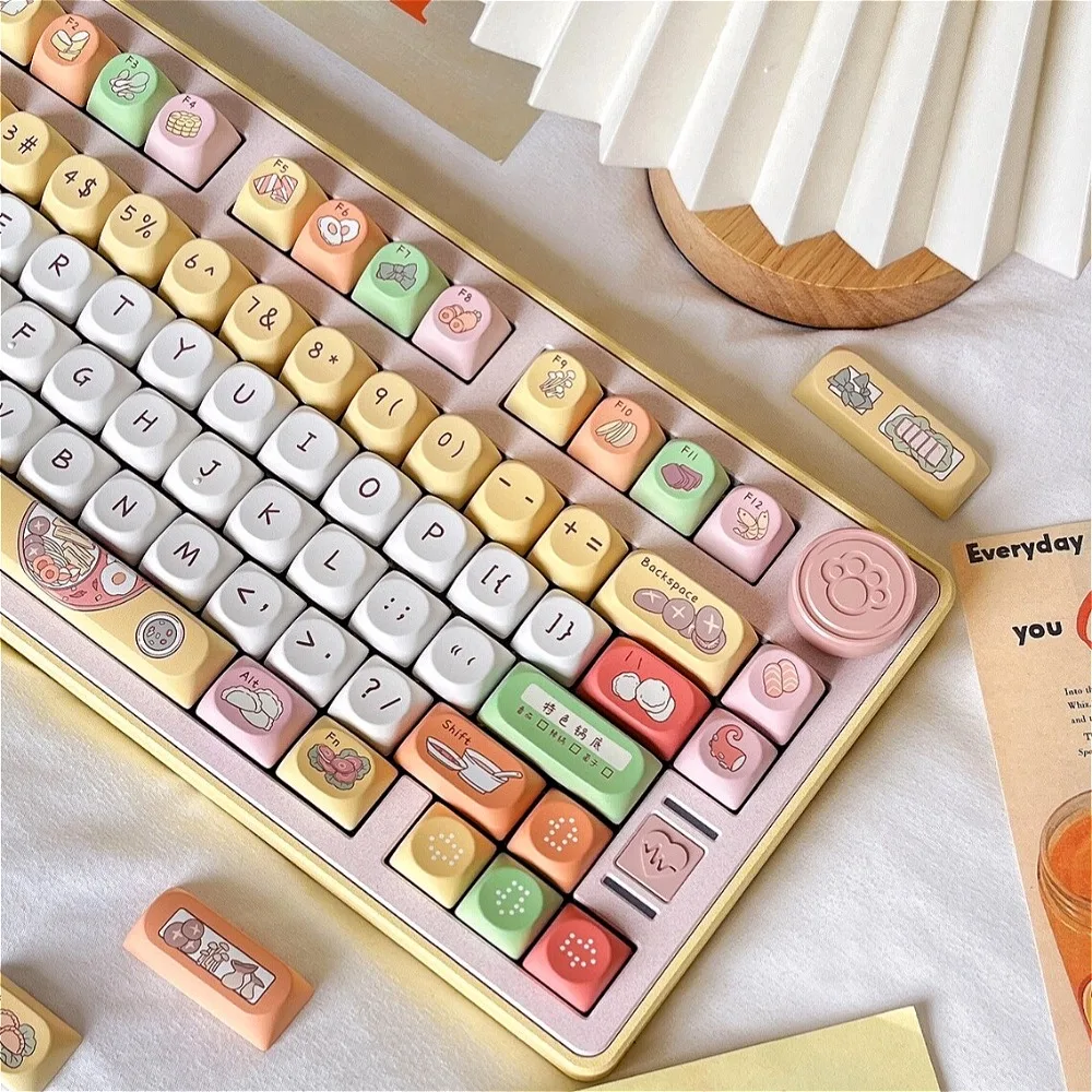 Hot pot, keycap MOA hot sublimation, small full set, girl, cute, personality, suitable for mechanical keyboard, customized