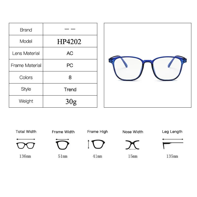 Anti Blue Light Oversized Optical Glasses Retro Square Frame Men Women Optical Spectacle Eyeglasses Vintage Computer Glasses