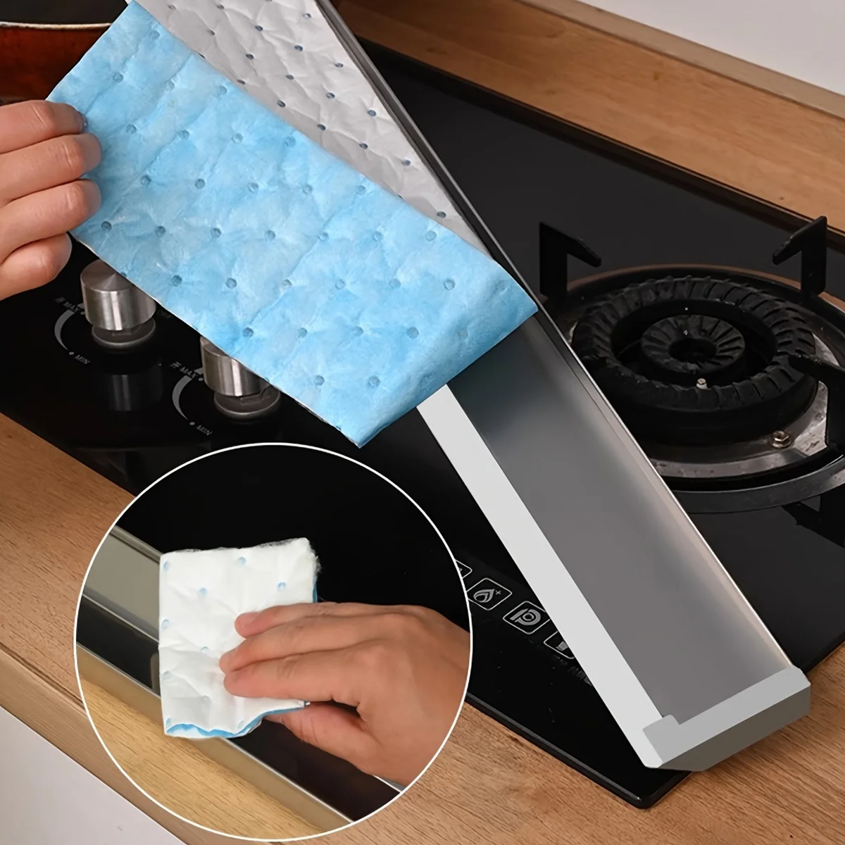 10pcs Kitchen Hood Cover Disposable Range Hood Grease Filter Oil Absorb Cotton Paper Oil-absorbing Household Universal Pad