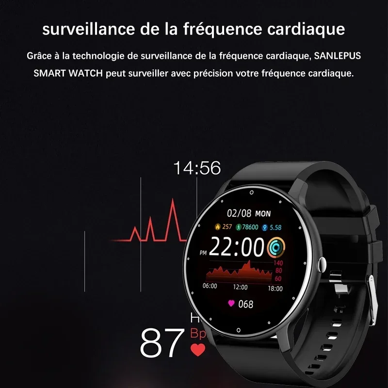 Xiaomi 2166 ساعة ذكية للرجال شاشة لمس كاملة ساعة رياضية للياقة البدنية IP67 مقاومة للماء بلوتوث لنظام أندرويد ios ساعة ذكية للرجال + صندوق