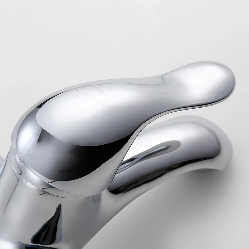 Bathroom Faucet Double-Hole Basin Hot and Cold Water Faucet for Toilet Kitchen Bathroom Plastic Steel Sink Mixer Tap