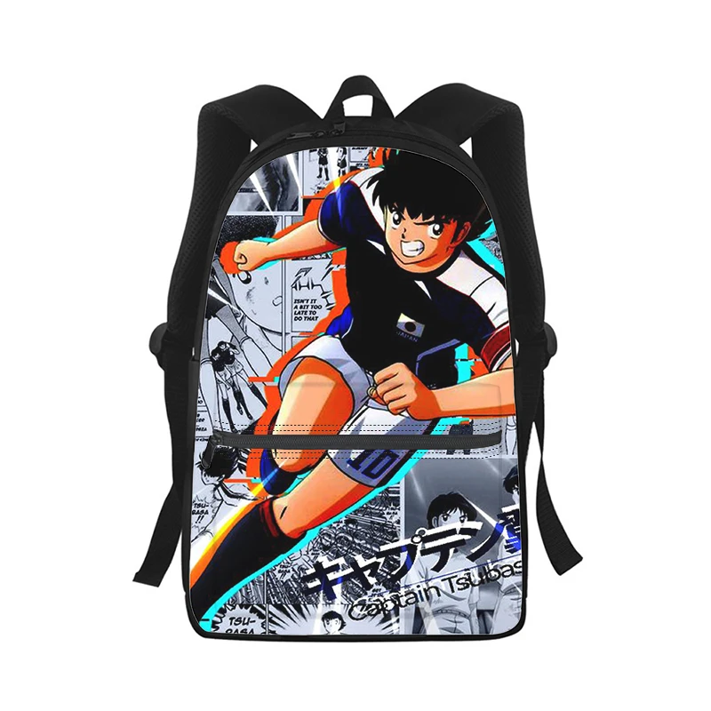 Anime Captain Tsubasa Mochila para Homens e Mulheres, 3D Print, Student School Bag, Laptop Bag, Shoulder Bag, Viagem, Kids, Moda