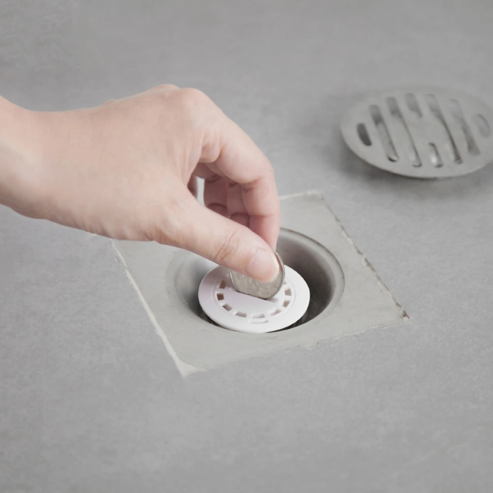 

Insect-proof and Odor-proof Floor Drain Cover Stopper Plug Round White Strainer