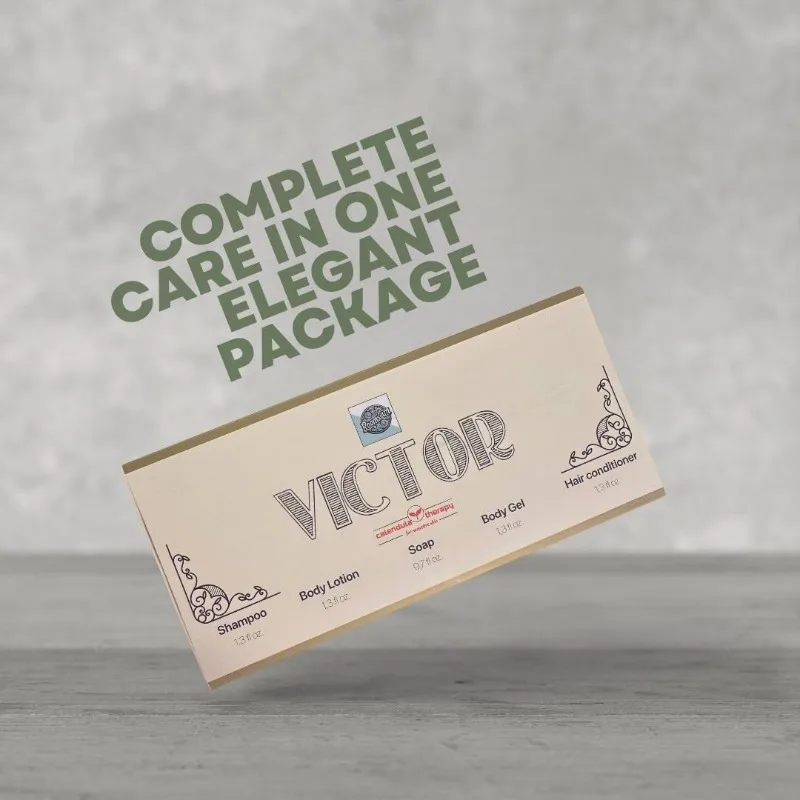 Турецкий банный набор от Roomsium, набор Amenities Victor Box Hotel |   Туалетные принадлежности | ,Airbnb (125 шт. - 25 отдельных коробок)