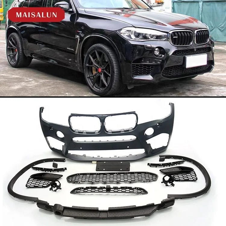

ZAIQU Jiuzhou Auto F15 X5M Style Car Bumper Kit for X5 Front Rear Bumpers Side Skirts Wheel Trim Body Kits
