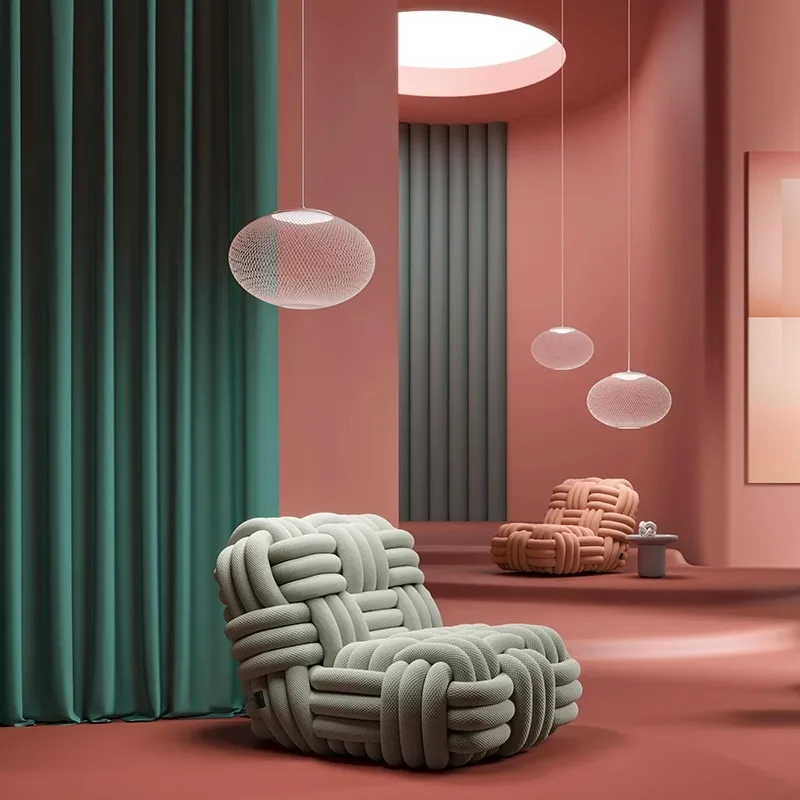 

Italian light luxury sofa chair