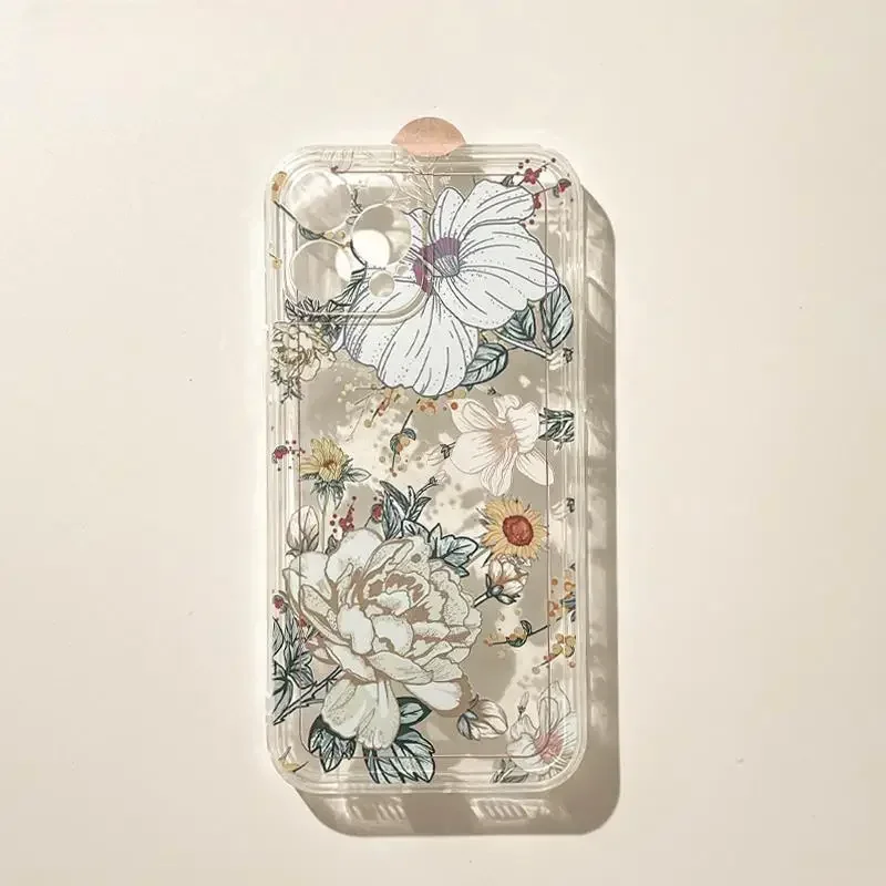 Phone Case For Samsung Galaxy S25Ultra S25 S24 S23 Ultra S22 S21 Plus S20FE S21FE S23FE Cover Vintage Landscape Flower Soft - náhled 2