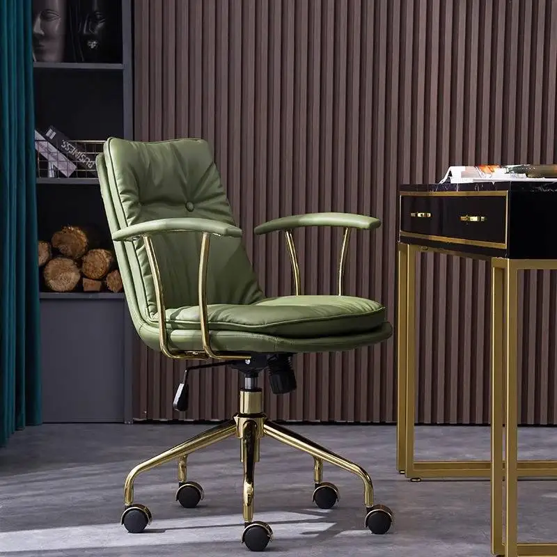 Luxus Roller Bürostuhl Besucher Moderne Gold Studie Drehbare Bürostuhl Ergonomische Hohe Bequeme Silla De Escritorio Sessel