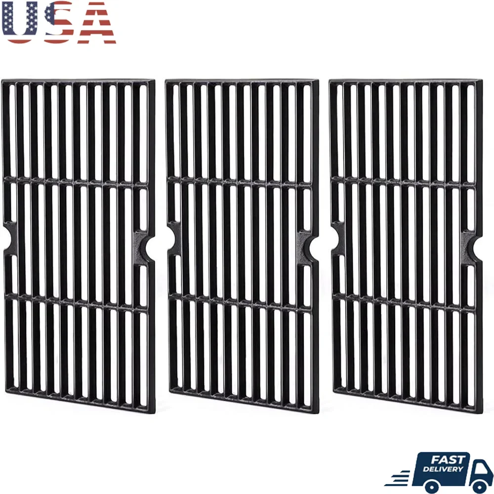 

Сверхмощные чугунные решетки для гриля, набор газовых решеток Charbroil, 3 шт., профессиональные термоудерживающие кухонные решетки
