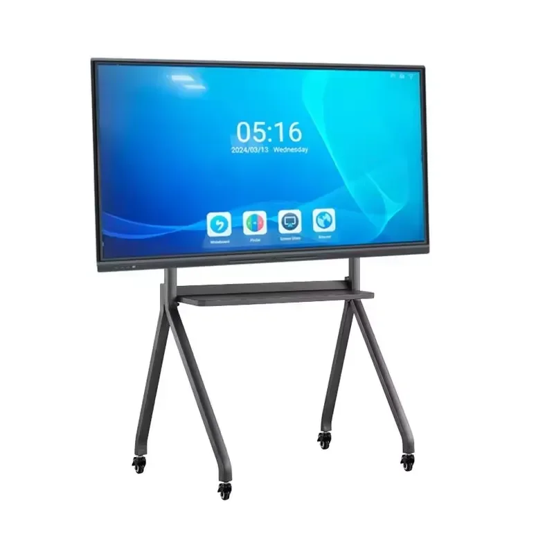 55 Inch 4K Interactive Flat Panel Touch Screen Smart Whiteboard Wifi Digital Display for Education Meeting Office Teaching