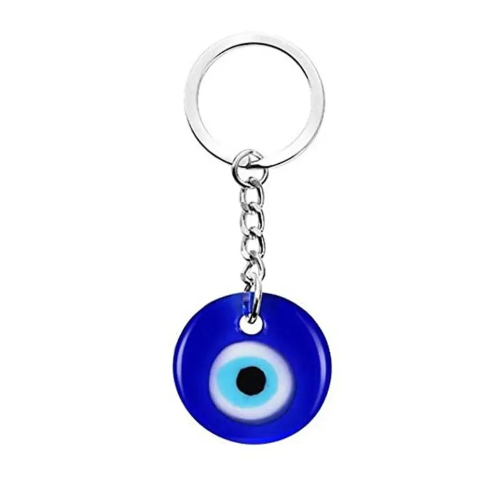 Car Jewelry Blue Eye Lucky Eye Keychain Turkey Glass Bead Lucky Eye Pendant DIY Decoration Car Hanging Charm Keyring