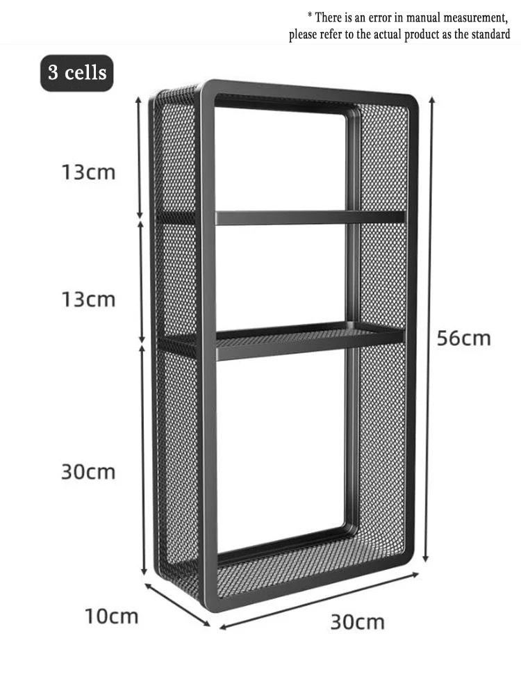 Wall-Mounted Non-Punch Seasoning Kitchen Multi-Functional Corner Household High Bottle Oil Salt Sauce and Vinegar Storage Rack