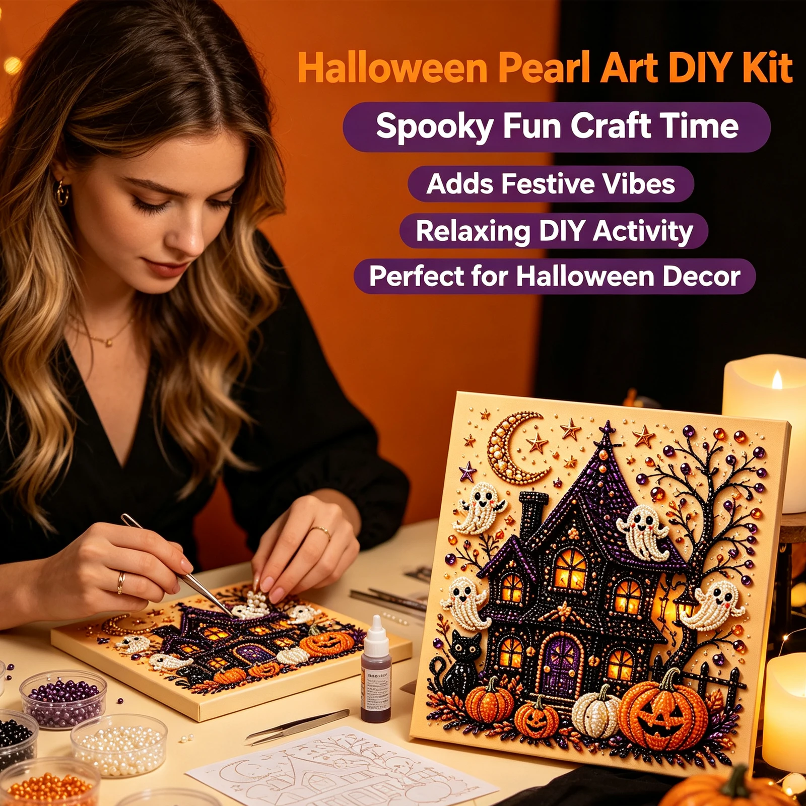 Art Craft Holiday - Dowmoo Halloween Pearl Art Diamond Painting