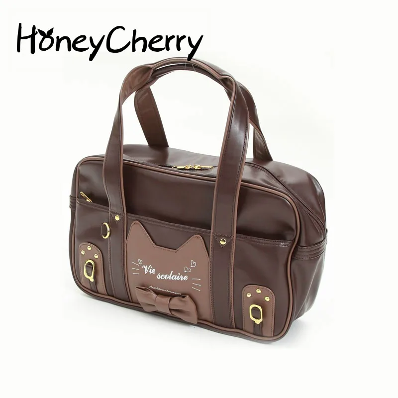 

Honeycherry College Wind Bag Cat Student Bag Uniform Package Jk Package Lolita Handbags Women Bag Handbag