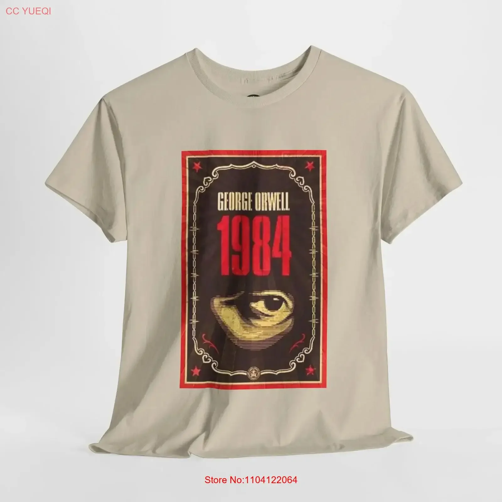 Camiseta 1984 George Orwell Big Eye Retro Mystical Vintage Book S 5XL vintage Washed Casual fashion streetwear homme Soft
