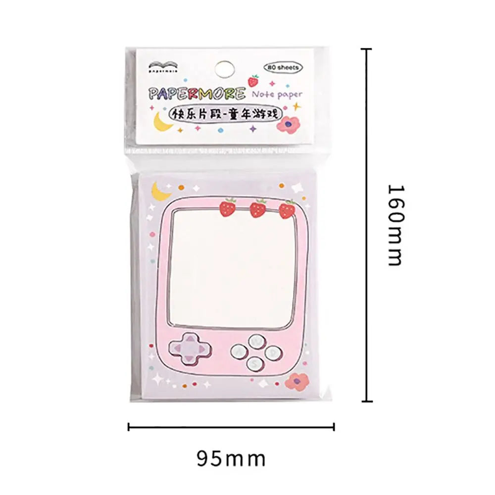80Sheets Cute Non Sticky Non-Sticky Notes Stationery DIY Message Notes Multifunctional Memo Pad