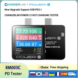 POWRE-Z KM003C Tester Portable USB-C PD3.1 QC5.0 Fast charging tester 240W Mxa Digital voltmeter and Ammeter mobile power tester