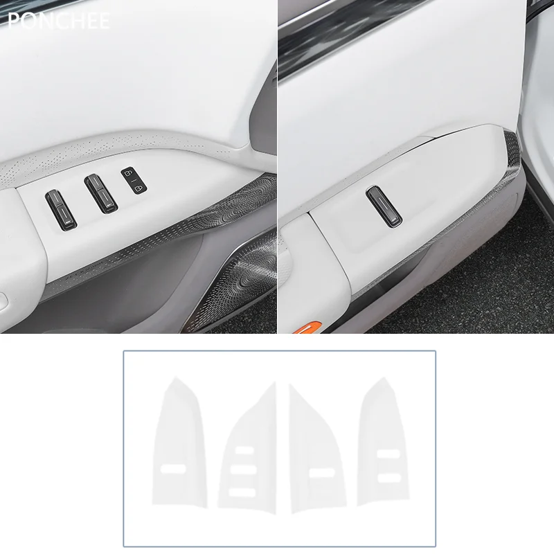 

For ZEEKR 7X 2025 Door Window Glass Switch Protection Paste Key Sticker Scratch-resistant Automobile Modification Supplies
