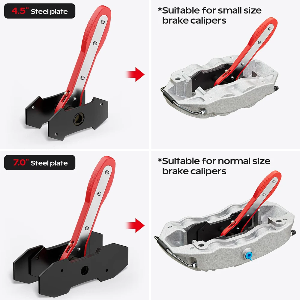 Rimoody سيارة مكبح قرصي الفرجار 360 درجة سوينغ اسئلة وجع تعديل أدوات الفرامل وسادة إعادة تعيين استبدال أداة التفكيك