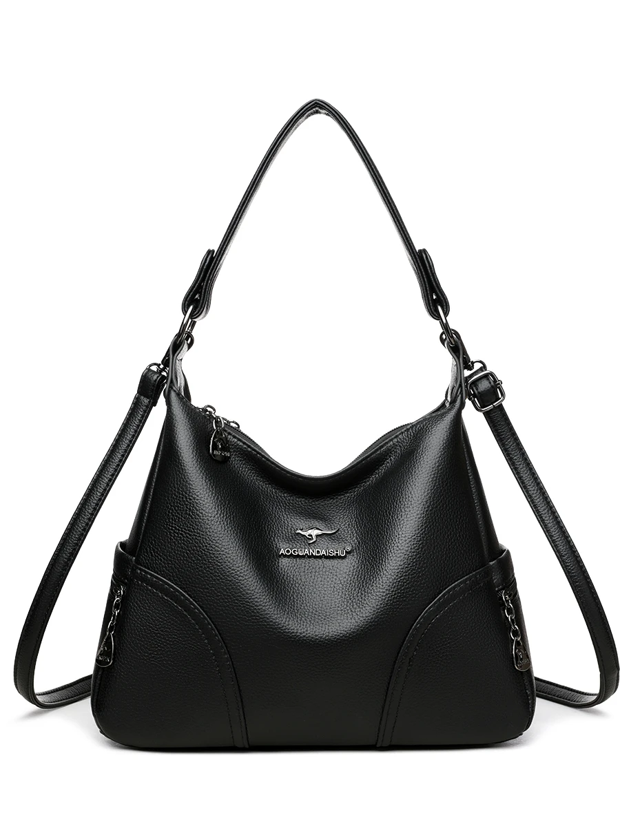 

Textured soft leather handbag Crossbody bag Crescent Lady 2025 new mother bag mother-in-law bag large capacity soft leather.