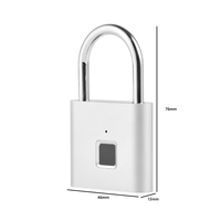 1/2PCS Smart Fingerprint Padlock USB Rechargeable Door Lock Biometric Thumbprint Door Padlocks Zinc Alloy Smart Life APP Unlock