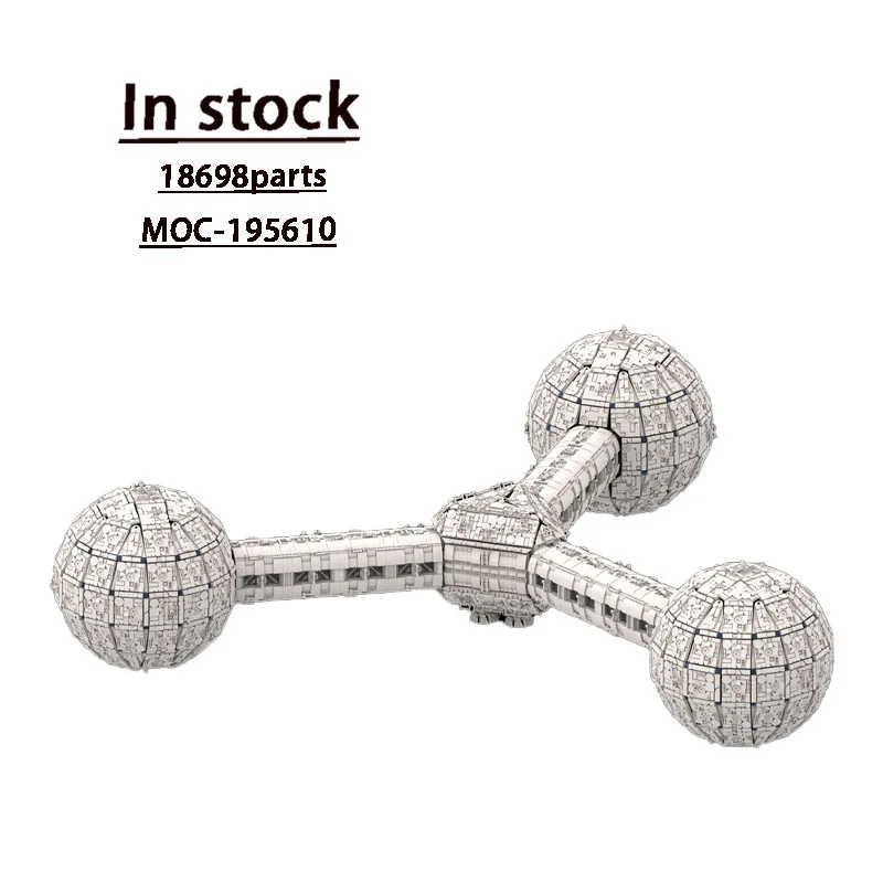 MOC-195610 estación espacial exterior, modelo de bloques de construcción 18698 PartsMOC, bloques de construcción creativos para niños, regalos de juguete para cumpleaños