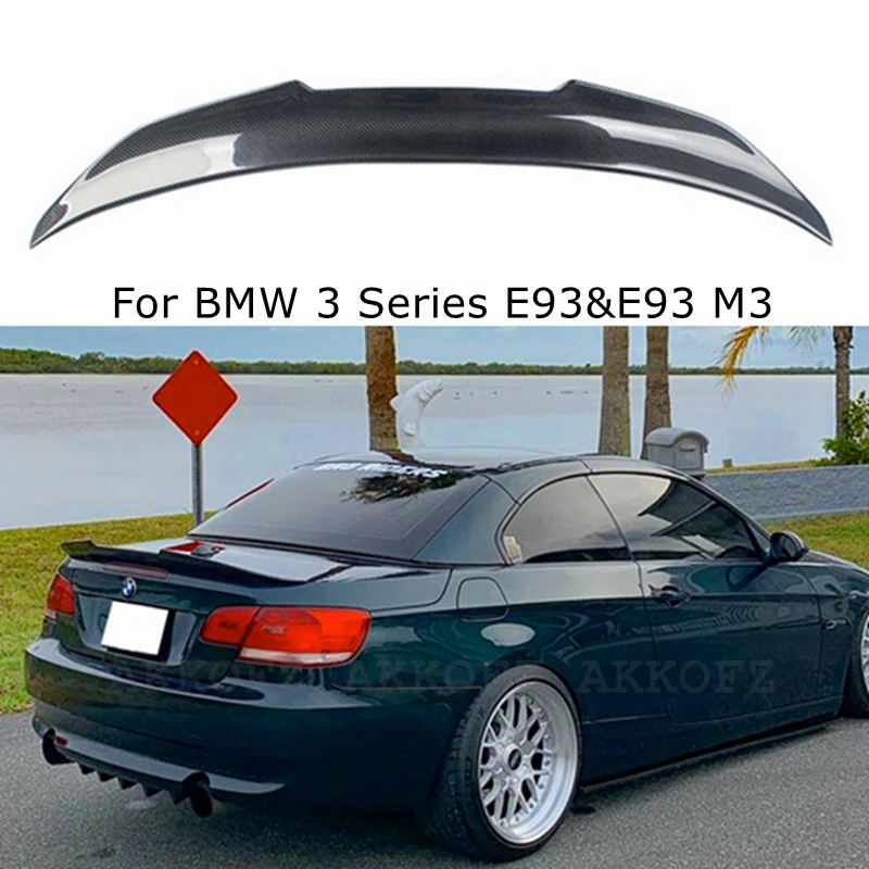 

For BMW 3 Series E93&E93 M3 Convertible PSM Style Carbon Fiber Rear Spoiler Trunk Wing 2006-2013 FRP Glossy Black Forged Carbon