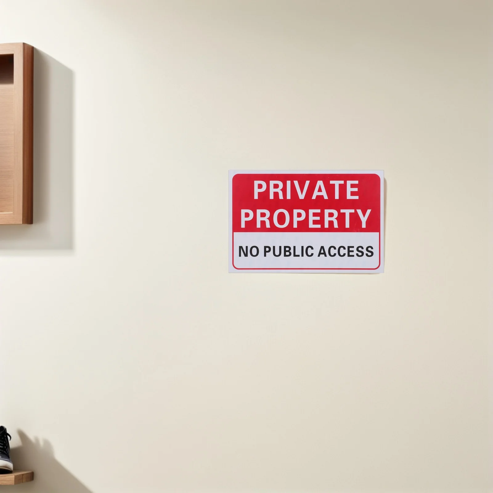 2Pcs Keep Out Sign Outdoor Warning Sticker Weather Resistant No Entry Sign for Residential Property Security Protection