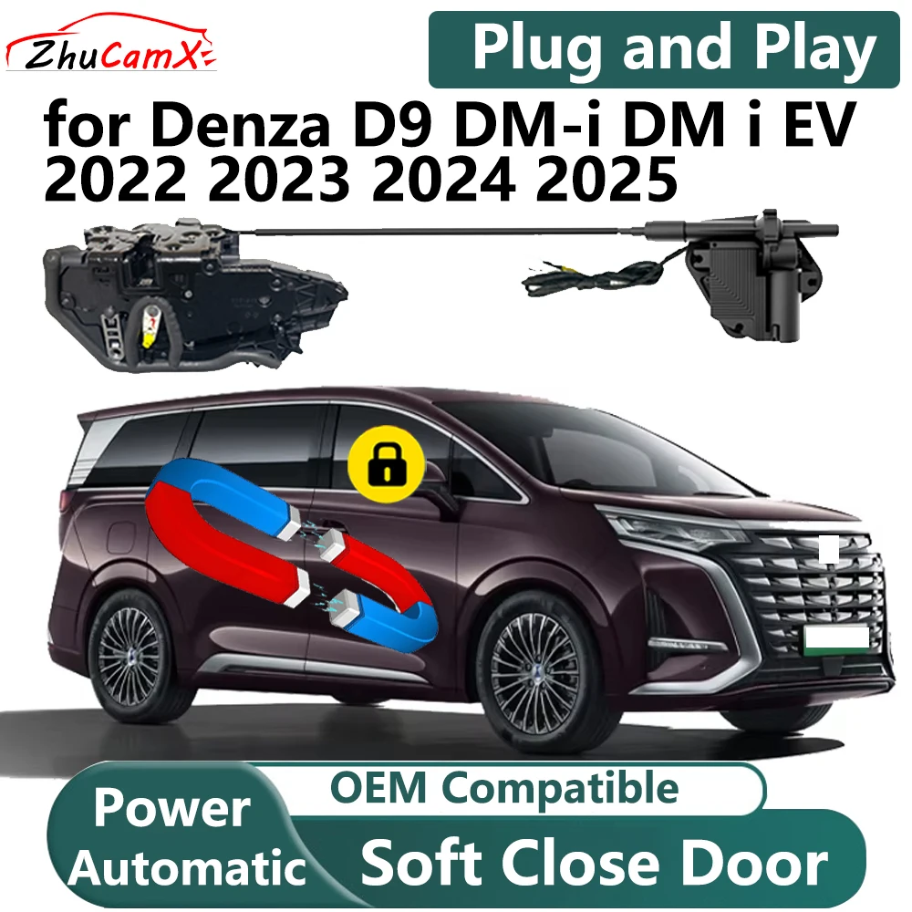 

ZhuCamX for Denza D9 DM-i DM i EV 2022~2025 Car OEM Electric Soft Close Door System Power Closing Door Latch Lock Plug and Play