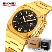 SKMEI Business elites Men Quartz Zinc alloy Watch Waterproof Men Electronic Luxury date timing Stainless steel Wristwatches 9368