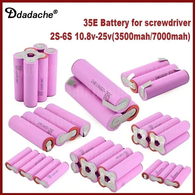 

Новинка 20A 18650 35E 3500mAh 7000mAh 3S 4S 6S 8S 7,4 V 12,6 V 14,8 V 18V 25,2 V 29,6 V для отвертки