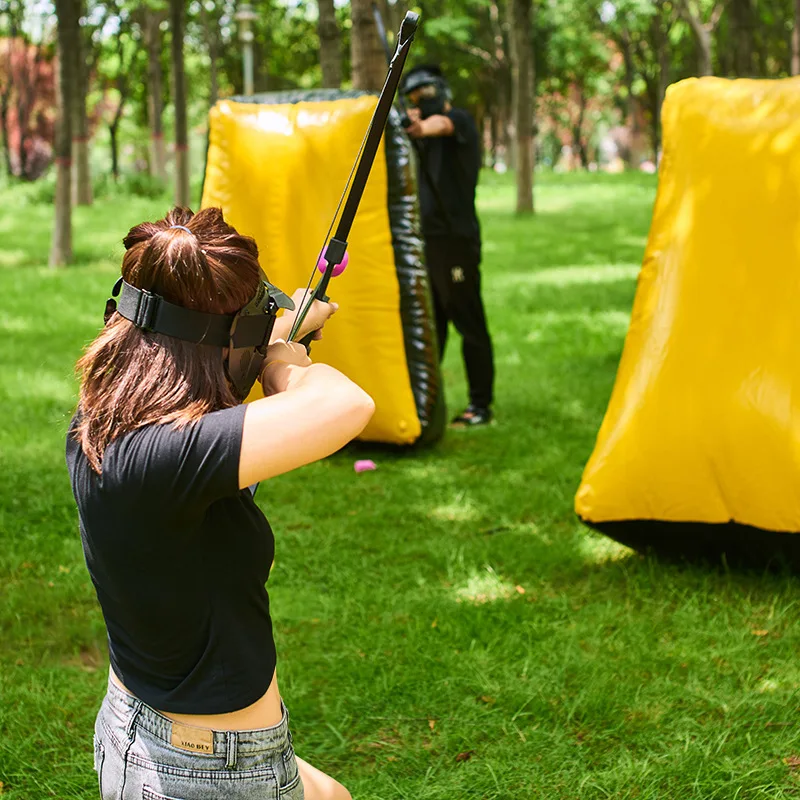 Outdoor Inflatable Bunker Walls in Various Shapes, Suitable for Team Building, Paintball, and Party Supplies.