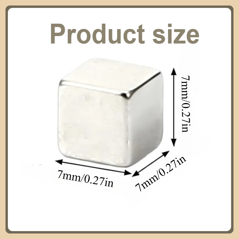 5x5x5/7x7x7/10x10x10mm Small Square Magnet Refrigerator Magnet, Can Be Used for Whiteboards, Handicrafts, Refrigerators, Offices view 3