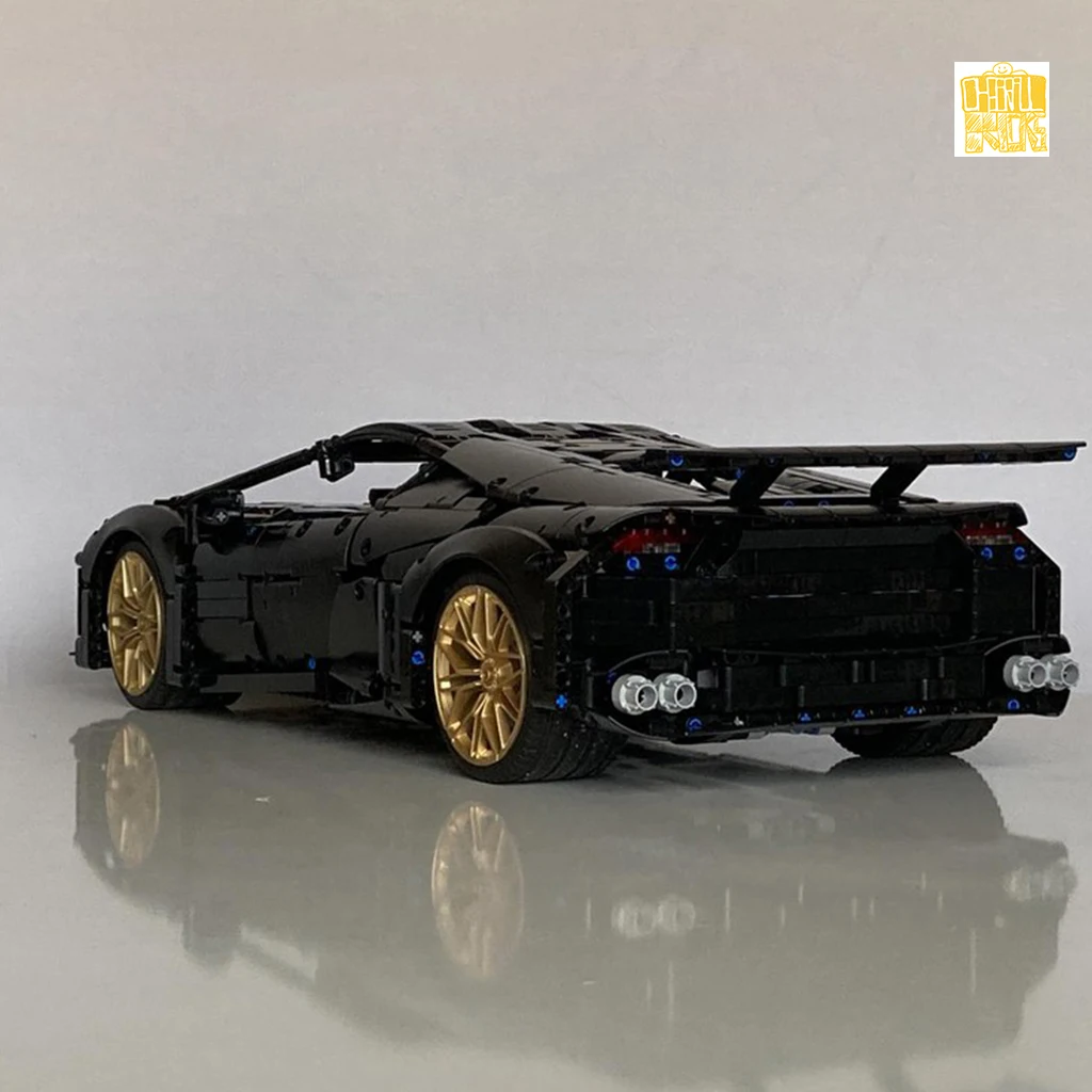 Moc Tt042 1:8 Technic L-H Supercar Model Met Pdf Tekeningen Bouwstenen Kids Diy Speelgoed Verjaardag Kerstcadeaus