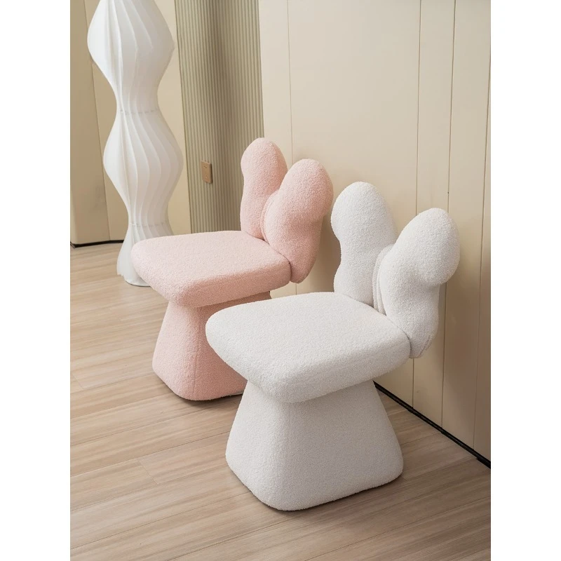 كرسي مكياج دوار لغرفة النوم، مقعد تزيين فاخر وخفيف الوزن #4