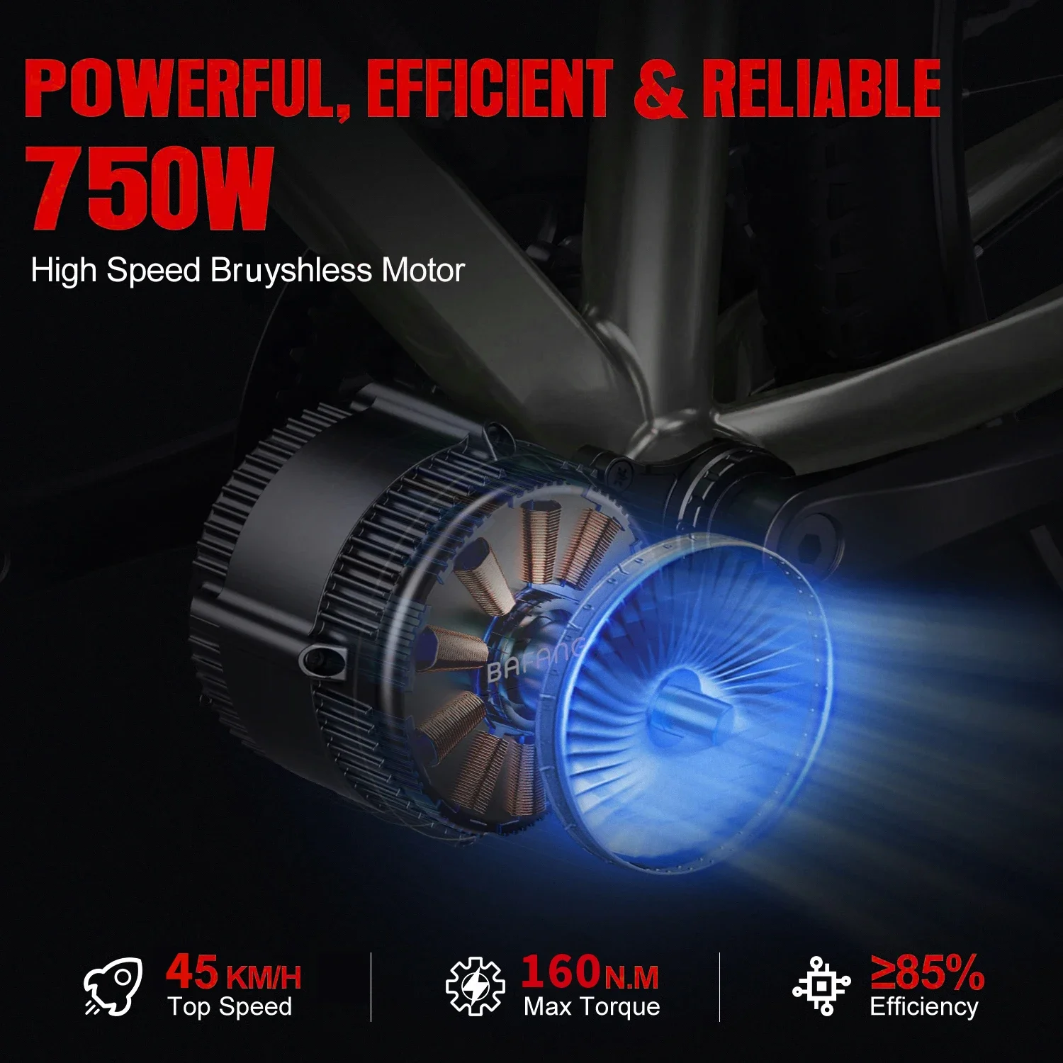 BAFANG Mid Drive Motor BBS02B 48V 750W Ebike Electric Bicycle Conversion Engine motor For Bicycle Engine Electric Bike