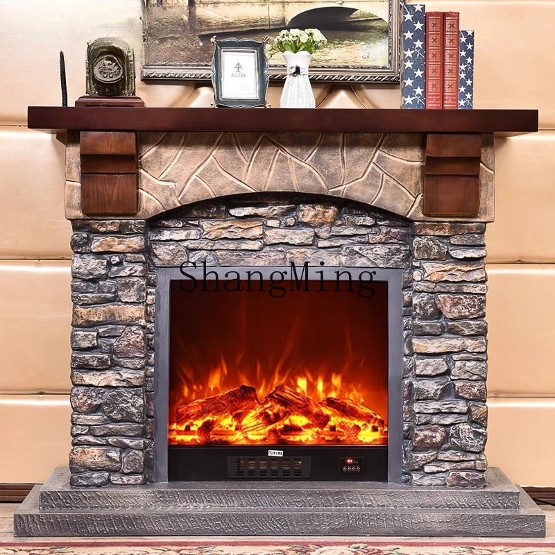 ZYY ريترو تقليد الحجر عباءة 1.2/1 3/1.42/1.5 متر مقلد لهب فرن التدفئة الأساسية