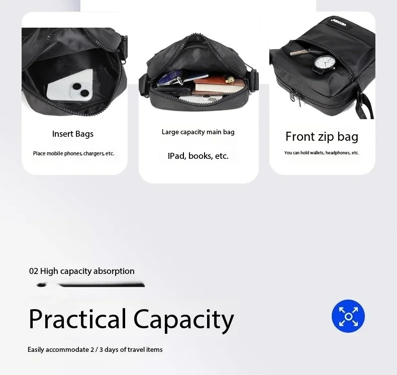 Casual Men ไหล่ Messenger กระเป๋ากันน้ํา PU หนังโทรศัพท์มือถือกระเป๋า Unisex Crossbody Pack กระเป๋าเดินทางเอวชายกระเป๋า