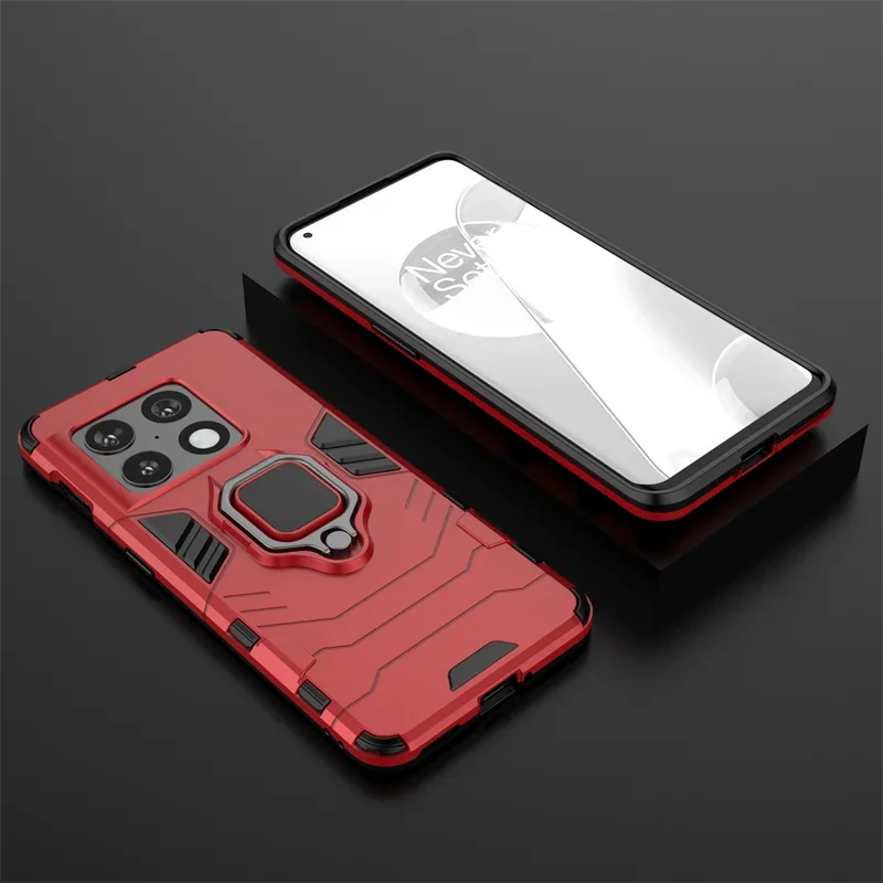 For Oneplus 10 Pro 5G Case Silicone Shockproof Bumper Armor Phone Case For One Plus 10 Pro 10Pro Magnetic Holder Ring Back Cover